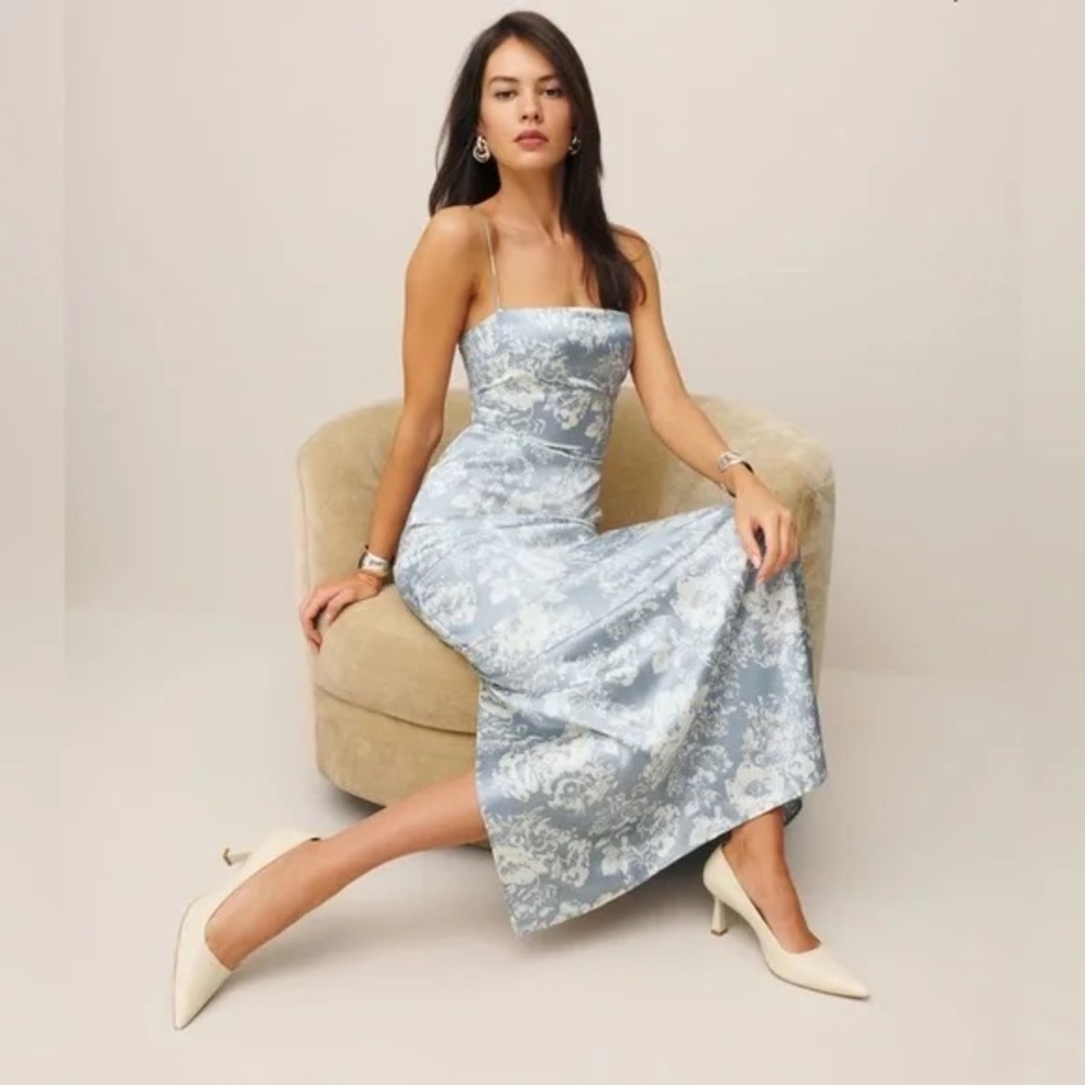 Reformation Frankie Silk Dress